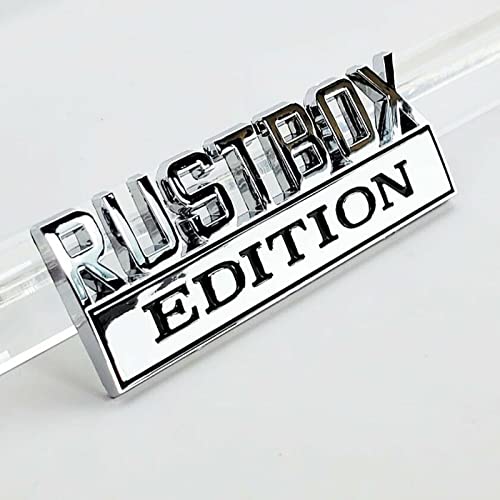 2 adet RUSTBOXX Edition Krom n Siyah emblemm Rozetleri uyar Chevyy Fordd Araba Kamyon