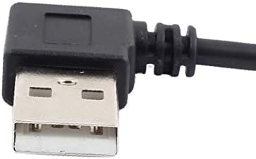 X-DREE USB 2.0 Sol Açılı A Erkek Sol Açılı B Erkek Yazıcı Tarayıcı Kablosu 20cm (USB 2.0 sinistro angolato maschio a sinistra