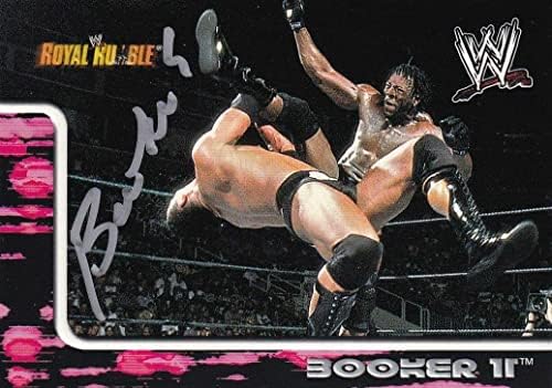 Booker T İmzalı 2002 Fleer WWE Royal Rumble Card 2 İmzalı Güreş WCW TNA İmzalı Güreş Kartları