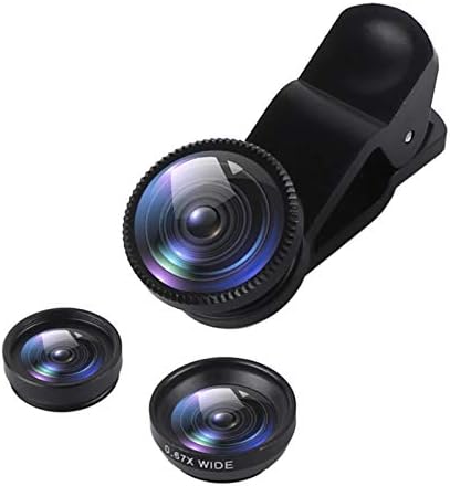 Telefon Kamera Lens, 3-in-1 Lens Kiti / Balık Gözü Lens / Geniş Açı Makro Balıkgözü Lens Zoom / iPhone Xiaomi Akıllı Telefonlar