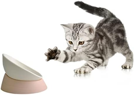 Eıoflıa 2 PCS Pet besleme kaseleri, Kedi Kase Kedi Besleyici Dönebilen Köpek Su yiyecek kaseleri Kaymaz Kedi Reçine Çanak pet