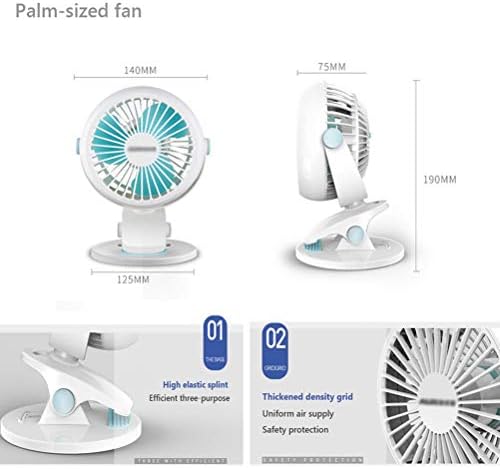 WFANX Arabası Fan Klip Taşınabilir Fan Küçük masa fanı ile Şarj Edilebilir akülü Fan, 360° Rotasyon Sessiz Fan için Açık Kapalı