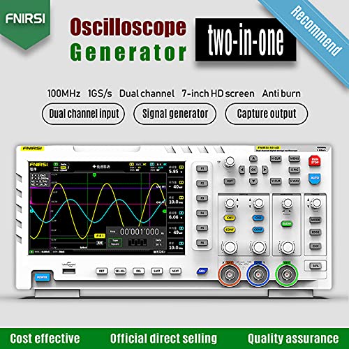 NC Dijital Osiloskop 2CH Çift Kanal 100 MHz Bant Genişliği Dijital Tablet Osiloskop Çift Kanal Giriş Sinyal Jeneratörü