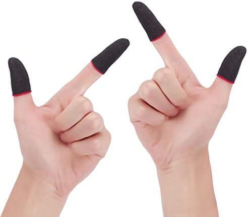 Wkae Oyun Parmak Kol 0.3 mm Gümüş Elyaf Anti-Ter Pürüzsüz Dokunmatik Ekran Parmak Koruyucu için PUBG / Bıçaklar Out / Kuralları