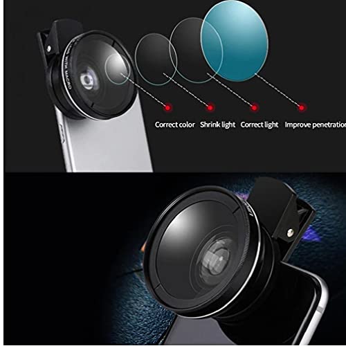 Cep Telefonu Lensler Telefon Lens Kiti Süper Geniş Açı Lens Makro HD Lens ile 37mm Telefon Adaptörü Klip Rosy Altın