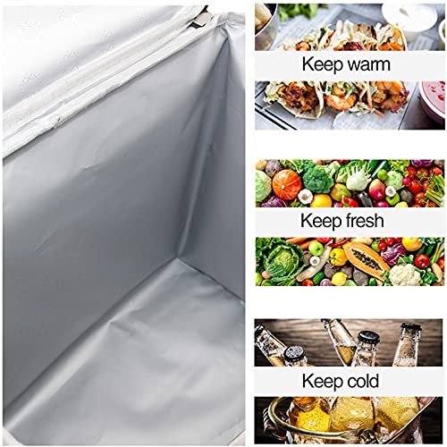 Taşınabilir Soğutucu 34L (50-Can) Sızdırmaz Katlanabilir Soğutucu Çanta ve Soğuk Gıda Taşıma İçecekler için Premium Gıda ısıtıcı