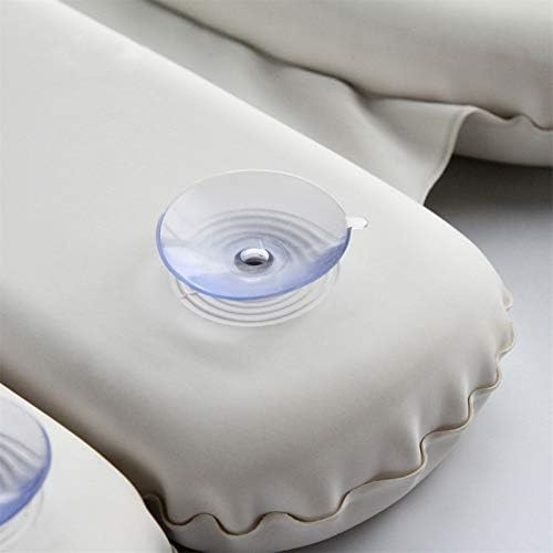 ZİQİDONGLAİ Banyo Yastık PU Küvet Yastık Tri-fold Sünger Banyo Yastık Banyo Duş Yastık Vantuz ile Küvet Aksesuar (Renk : Beyaz,
