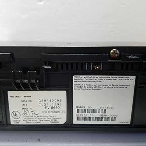 Panasonic Omnivision VCR VHS PV-8660 oyuncu kaydedici 4 kafa HiFi stereo energy star makinesi