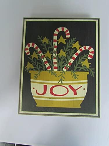 Yellowware Bowl Noel Temalı Resim / Gölge Kutusu Joy & Candy Canes 4434 Ev ve Bahçe