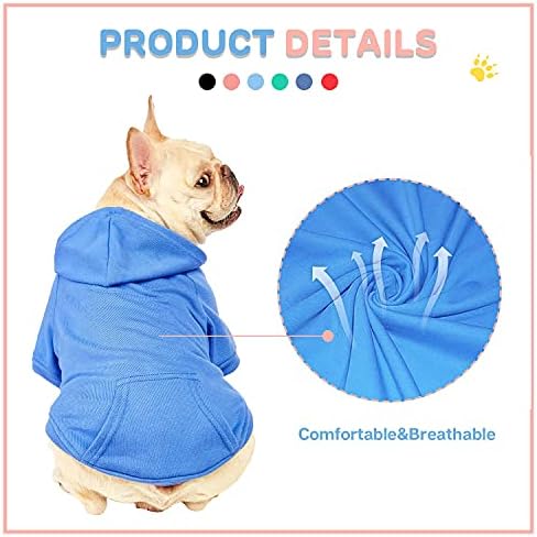 Köpek Hoodie, Pet Kapşonlu Giyim, Şapka ile Köpek Kostüm Kazak, Orta Köpekler için Rahat Spor Hoodie Sweatshirt