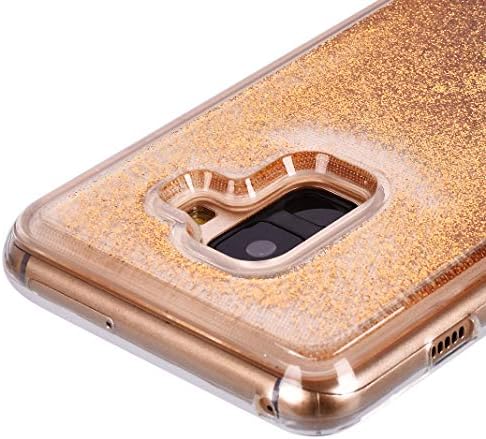 Galaxy A5 2018 Kılıf Sıvı Glitter, Galaxy A8 2018 Case Arka Kapak, Bling Glitter Sparkly Akan Yüzer Şelale Sıvı Quicksand Yumuşak